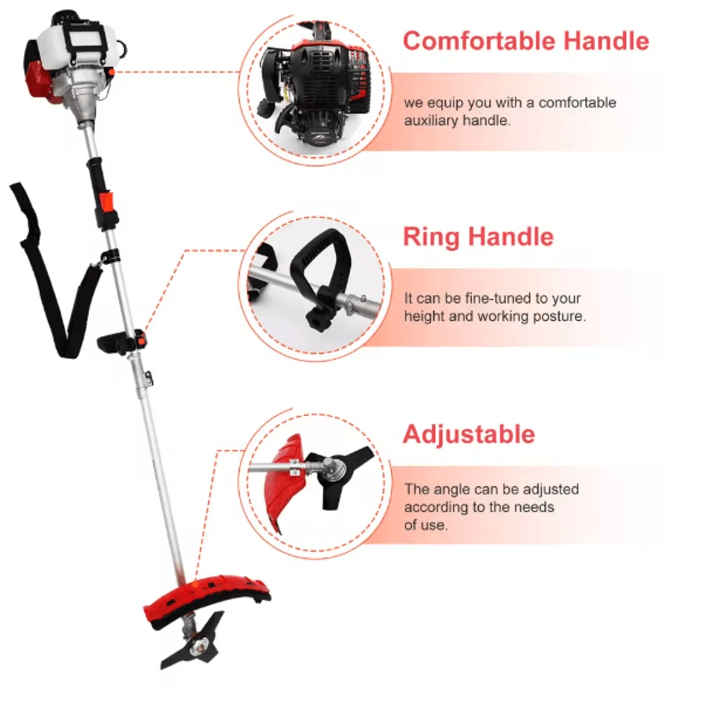 31cc 4 Stroke Gas Weed Eater Straight Shaft Trimmer Lightweight Cordless Weed Wacker For Lawn And G 5