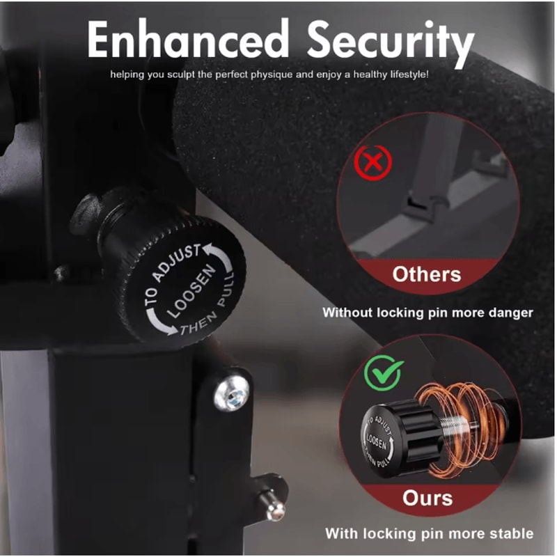 Premium Adjustable Weight Bench With 7Level Foldable Design Extended Headrest Leg Extension For Ho 2