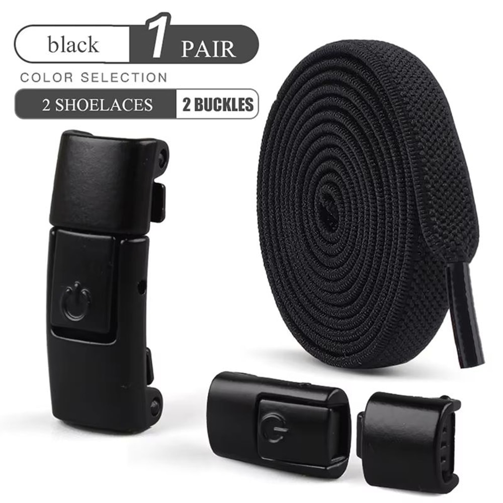 No Tie Shoelaces Press Lock Flat Laces 031in Wide For Sneakers Kids And Adults Quick Slip On Fit 7