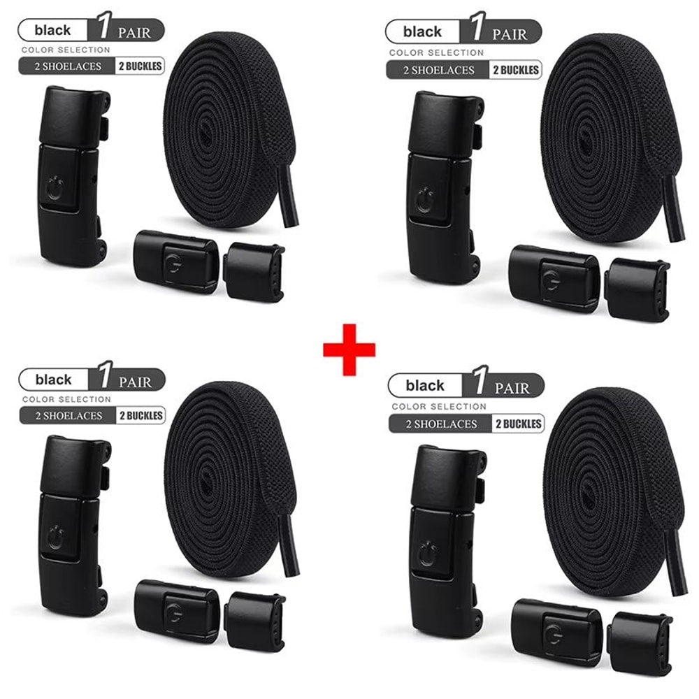 No Tie Shoelaces Press Lock Flat Laces 031in Wide For Sneakers Kids And Adults Quick Slip On Fit 26