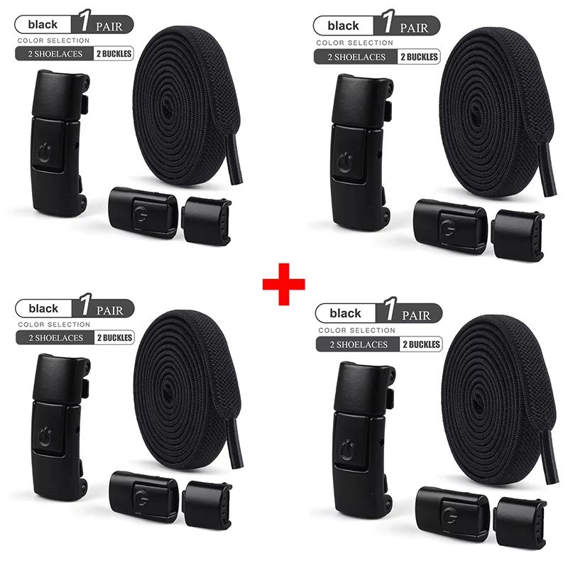 No Tie Shoelaces Press Lock Flat Laces 031in Wide For Sneakers Kids And Adults Quick Slip On Fit 26