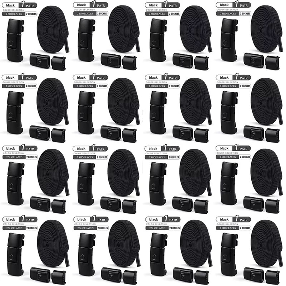 No Tie Shoelaces Press Lock Flat Laces 031in Wide For Sneakers Kids And Adults Quick Slip On Fit 22