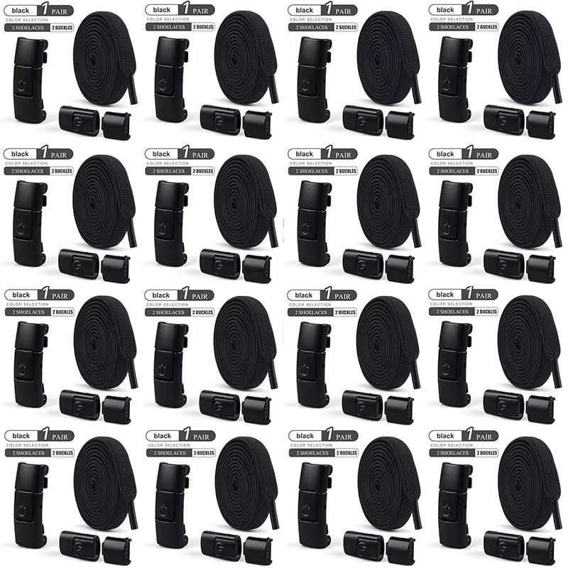 No Tie Shoelaces Press Lock Flat Laces 031in Wide For Sneakers Kids And Adults Quick Slip On Fit 22