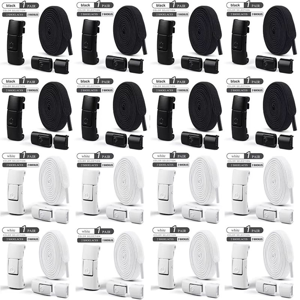 No Tie Shoelaces Press Lock Flat Laces 031in Wide For Sneakers Kids And Adults Quick Slip On Fit 23