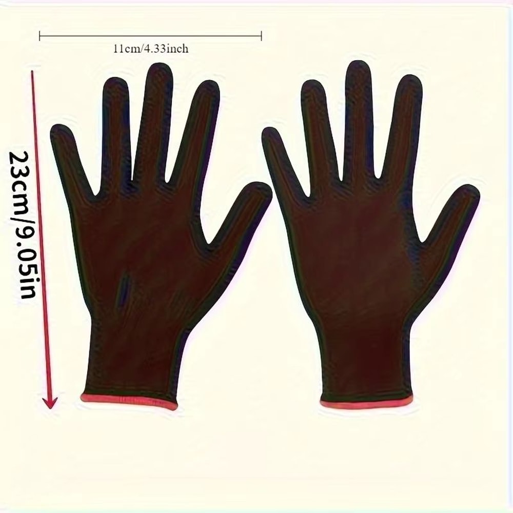 Breathable Nylon Work Gloves Uncoated Garden Gloves For Digging And Planting Lightweight FullFinger 4