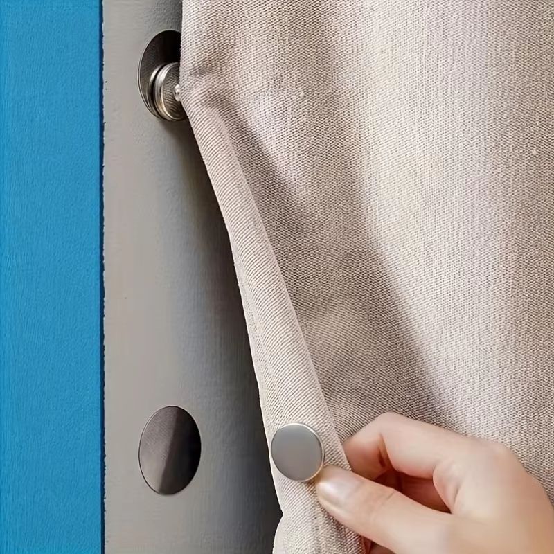 Modern Metal Magnetic Curtain Hooks WallMounted Magnetic Buckles For Easy Curtain Holdback 0