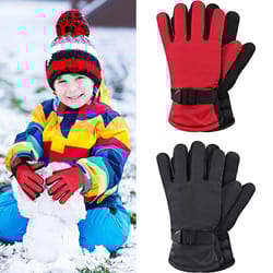 winter ski gloves for kids and adults, windproof waterproof thick warm snow gloves for skiing and snowboarding
