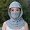 Unisex AntiUV Summer Hat With Breathable Mask Shawl Ice Silk Outdoor Sports Cap For Beach Hiking A 1