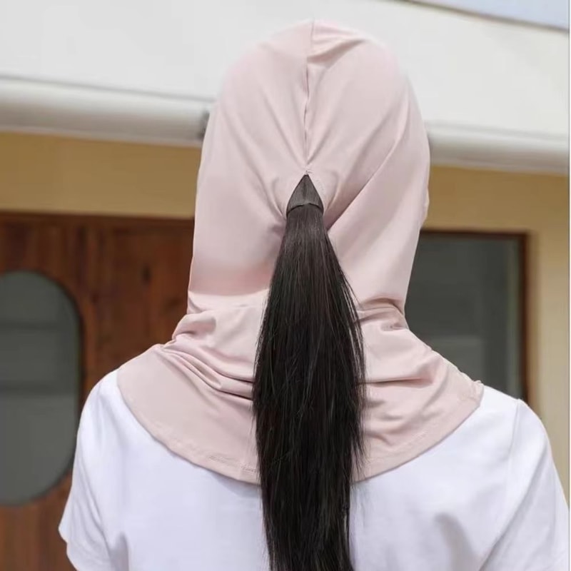 Unisex AntiUV Summer Hat With Breathable Mask Shawl Ice Silk Outdoor Sports Cap For Beach Hiking A 3