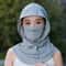 Unisex AntiUV Summer Hat With Breathable Mask Shawl Ice Silk Outdoor Sports Cap For Beach Hiking A 9