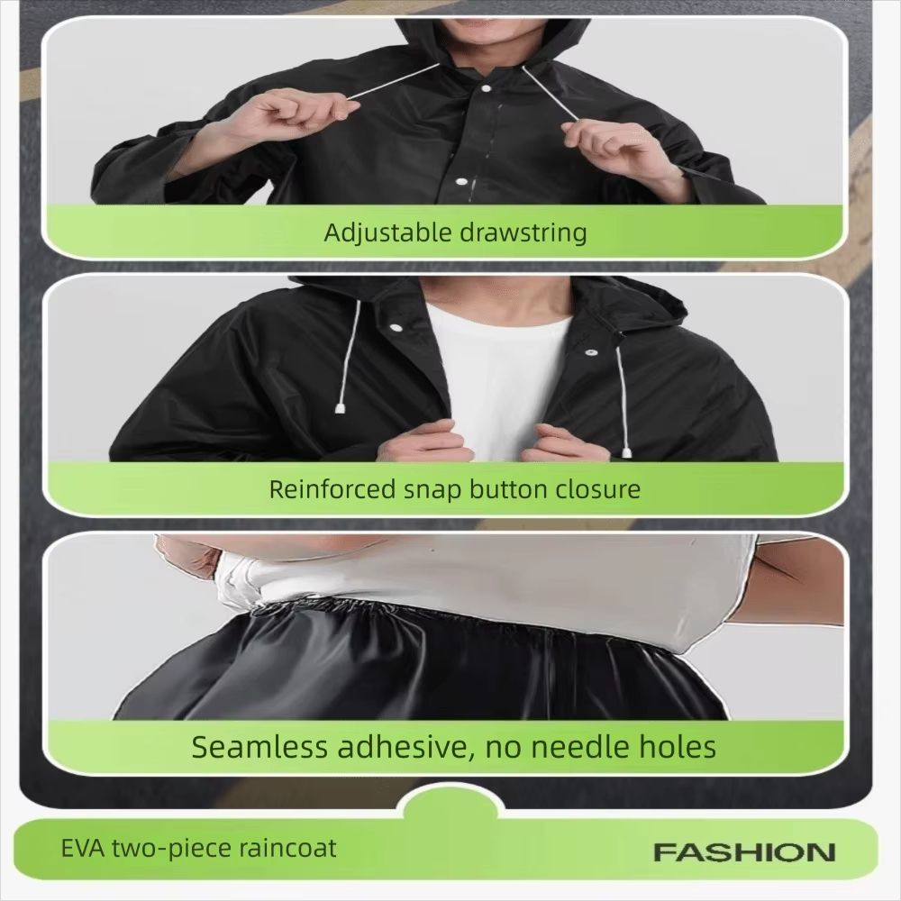 Adult Rain Suit Set Split Waterproof Jacket And Pants For Electric Bicycle Riding FullBody Coverage 4