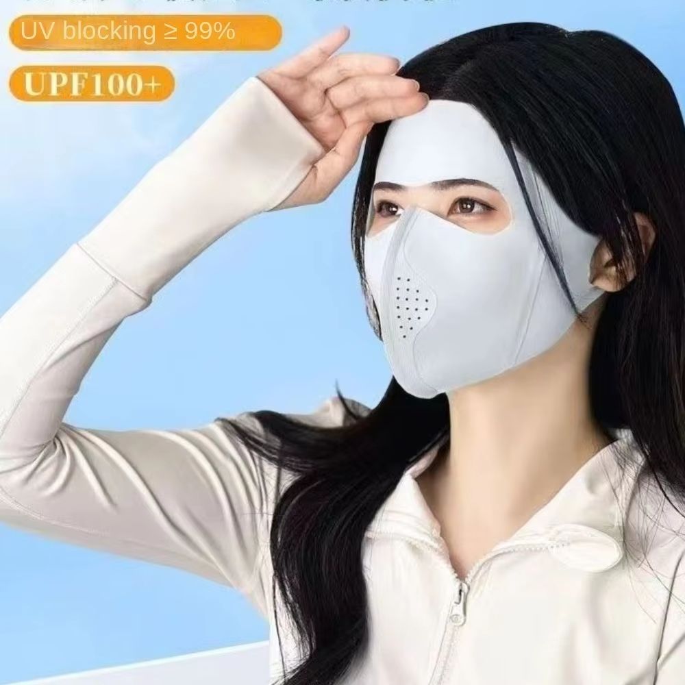 Unisex Ice Silk Cycling Face Mask With Adjustable Sun Protection Breathable AntiUV Sports Scarf Fo 3