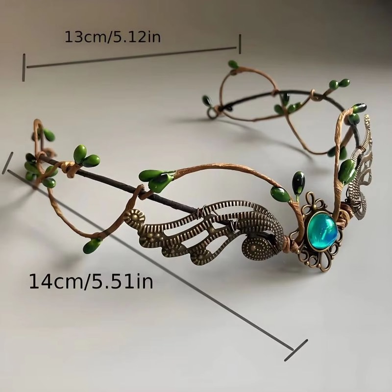 Elven Vine Elf Crown Tiara Headpiece For Fairy Witch And Woodland Looks Gothic Bridal Hair Accessor 5