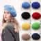 Women And Girls Wool Beret Hat Baggy Beanie Flat Cap Style Soft Felt Look For Autumn And Winter Out 0