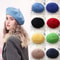 Women And Girls Wool Beret Hat Baggy Beanie Flat Cap Style Soft Felt Look For Autumn And Winter Out 0