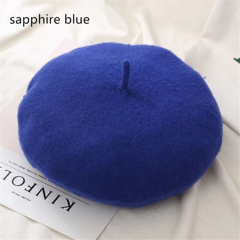 Women And Girls Wool Beret Hat Baggy Beanie Flat Cap Style Soft Felt Look For Autumn And Winter Out 14