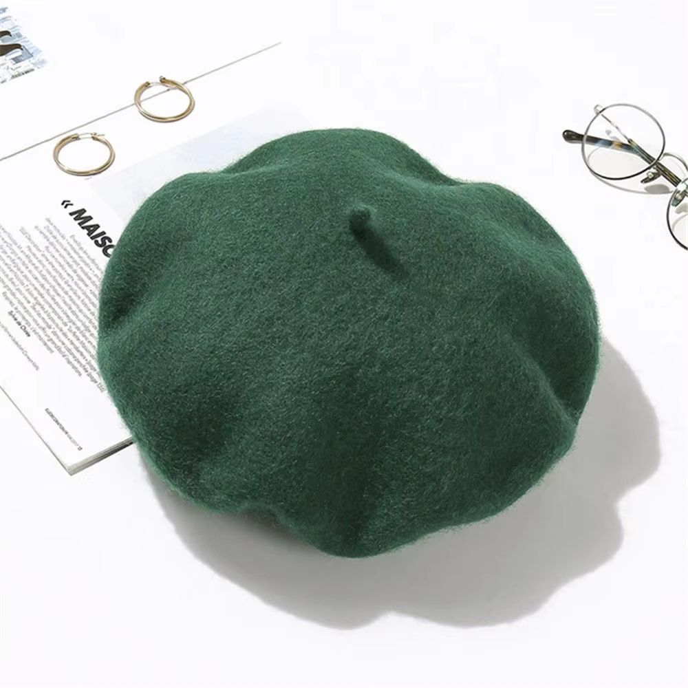 Women And Girls Wool Beret Hat Baggy Beanie Flat Cap Style Soft Felt Look For Autumn And Winter Out 4