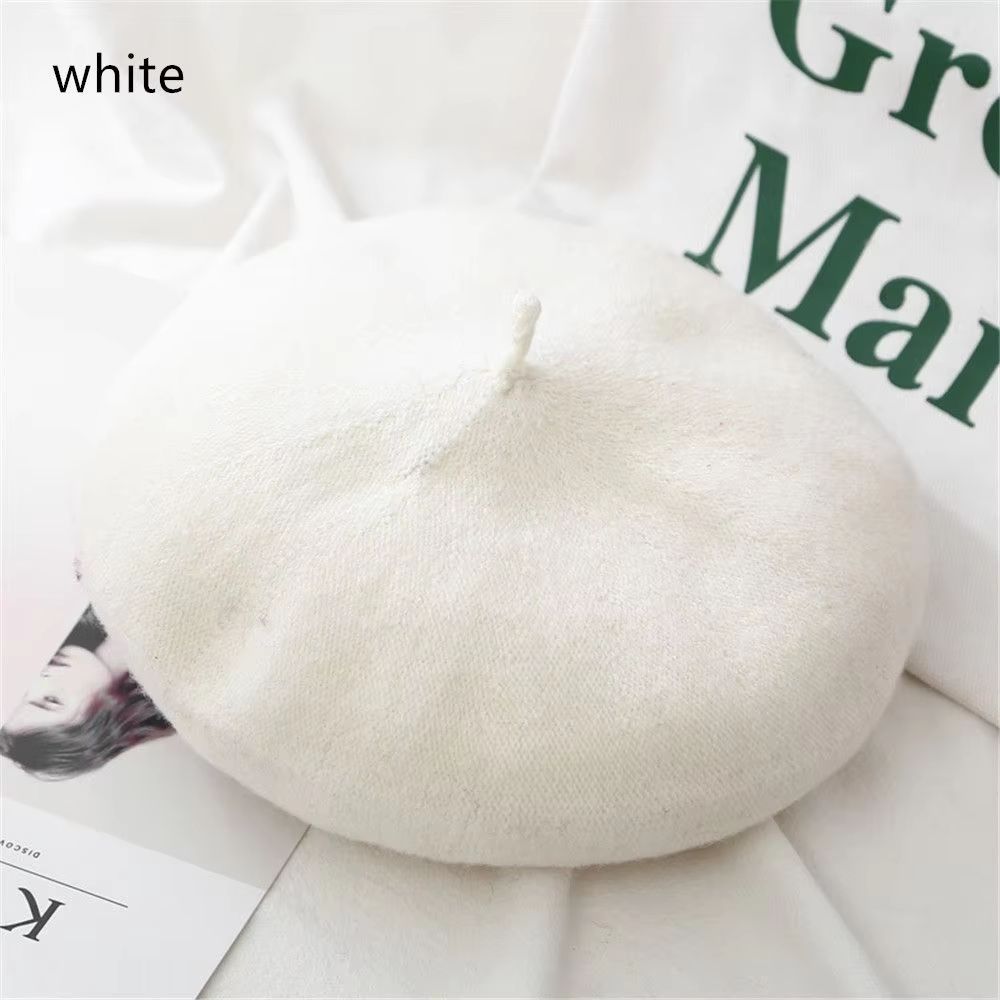 Women And Girls Wool Beret Hat Baggy Beanie Flat Cap Style Soft Felt Look For Autumn And Winter Out 7