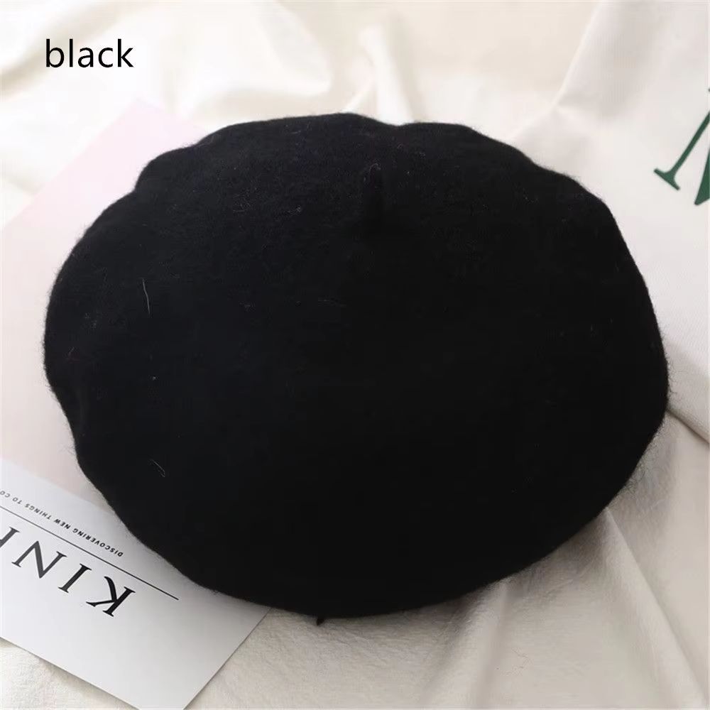 Women And Girls Wool Beret Hat Baggy Beanie Flat Cap Style Soft Felt Look For Autumn And Winter Out 8