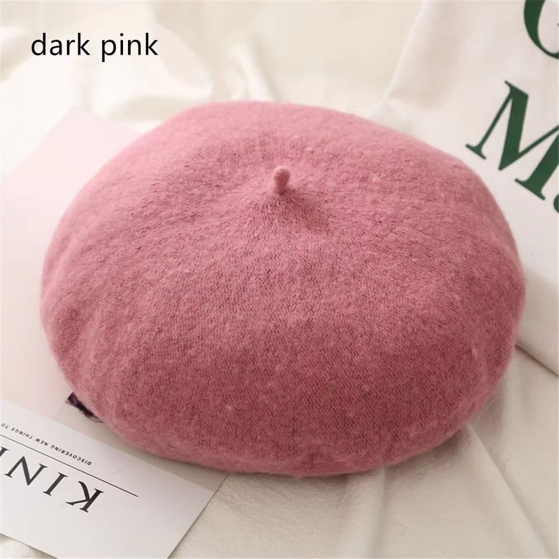 Women And Girls Wool Beret Hat Baggy Beanie Flat Cap Style Soft Felt Look For Autumn And Winter Out 20