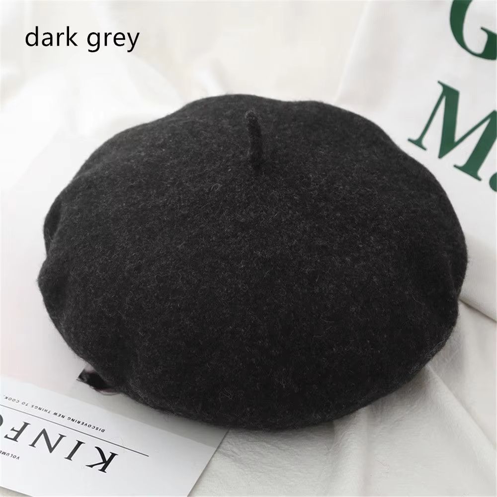 Women And Girls Wool Beret Hat Baggy Beanie Flat Cap Style Soft Felt Look For Autumn And Winter Out 25