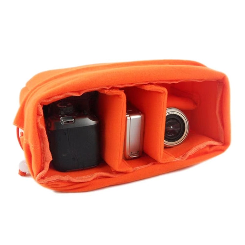 Padded Camera Insert Bag With Velvet Lining Shockproof Protective Case For DSLR Cameras And Lenses 2