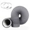 4in HeavyDuty Dryer Vent Hose Grey 6Layer Air Duct With 2 Stainless Steel Clamps For Exhaust Ventil 0