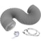 4in HeavyDuty Dryer Vent Hose Grey 6Layer Air Duct With 2 Stainless Steel Clamps For Exhaust Ventil 7