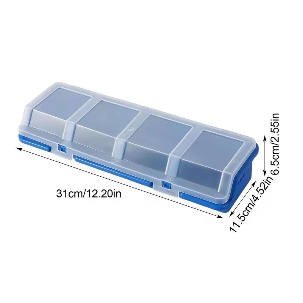 4Compartment Parts Storage Box With Lid Clear Screw Organizer Box For Small Hardware Crafts And Too 6