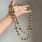 Antique Bohemian Shell Beaded Necklace Double Layer Long Pendant Style Colorful Stackable Statement 2