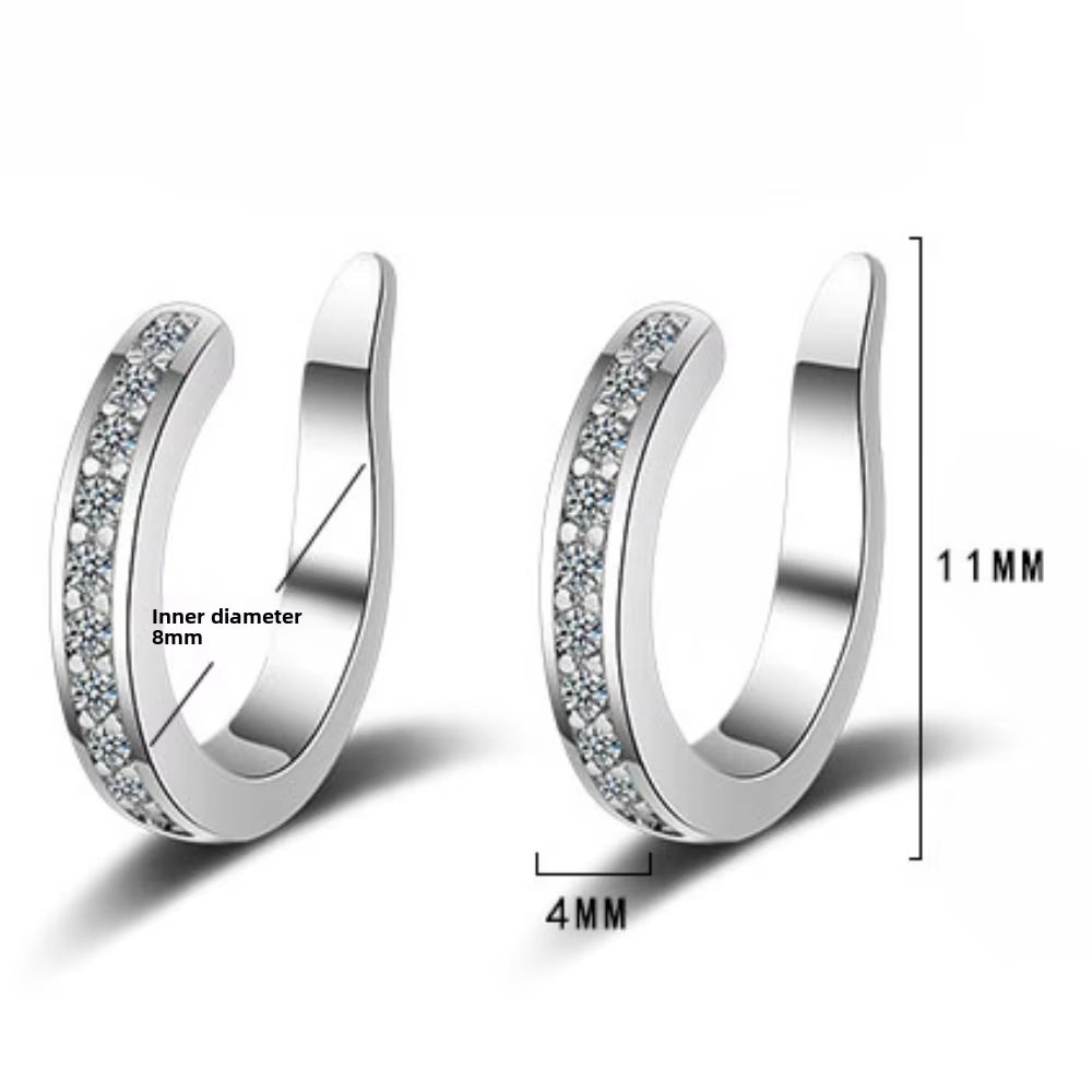 Reusable Ear Corrector Clip Earrings Hypoallergenic Punk Rock NoHole Ear Clips Unisex Style 5