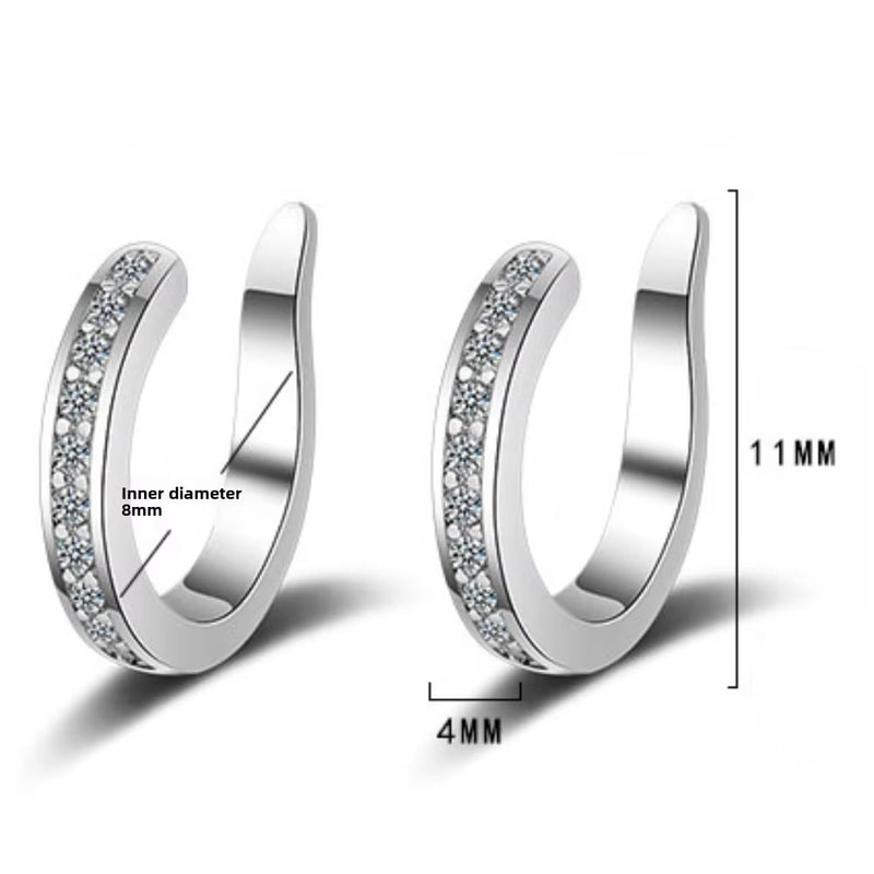 Reusable Ear Corrector Clip Earrings Hypoallergenic Punk Rock NoHole Ear Clips Unisex Style 5