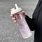 Cute Bowknot Straw Water Bottle Cup With Lid Large Capacity Plastic Tumbler For Juice Milk Bubble T 9