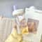 Cute Bowknot Straw Water Bottle Cup With Lid Large Capacity Plastic Tumbler For Juice Milk Bubble T 10
