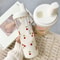 Cute Bowknot Straw Water Bottle Cup With Lid Large Capacity Plastic Tumbler For Juice Milk Bubble T 1
