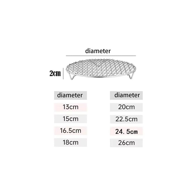 Round Stackable Air Fryer Rack Stainless Steel Grid With Feet MultiLevel Dehydrator Rack For Air Fr 5