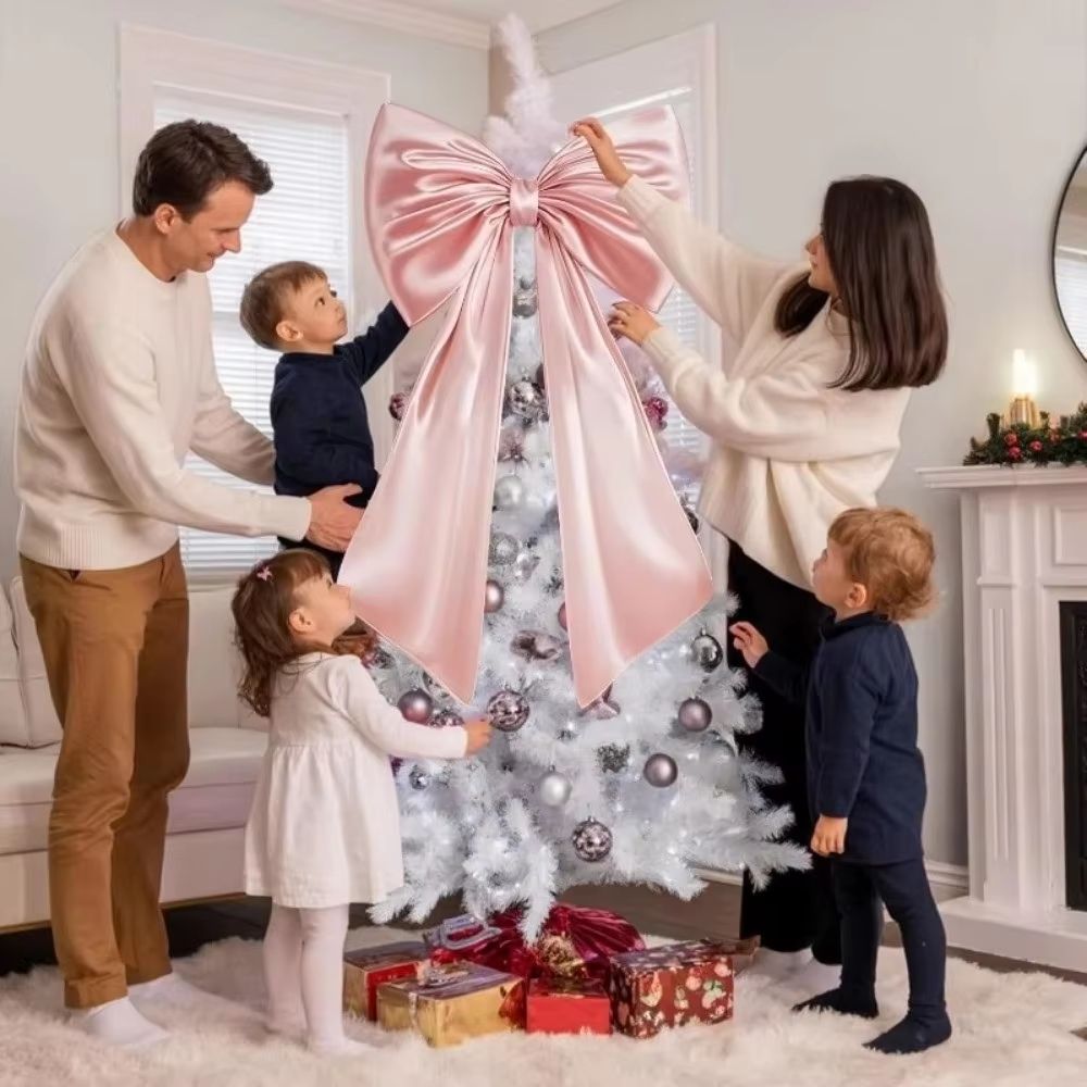 Large Satin Ribbon Bow Coquette Giant Hanging Bow Decoration For Wedding Backdrops Parties And Holi 0