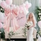 Large Satin Ribbon Bow Coquette Giant Hanging Bow Decoration For Wedding Backdrops Parties And Holi 1