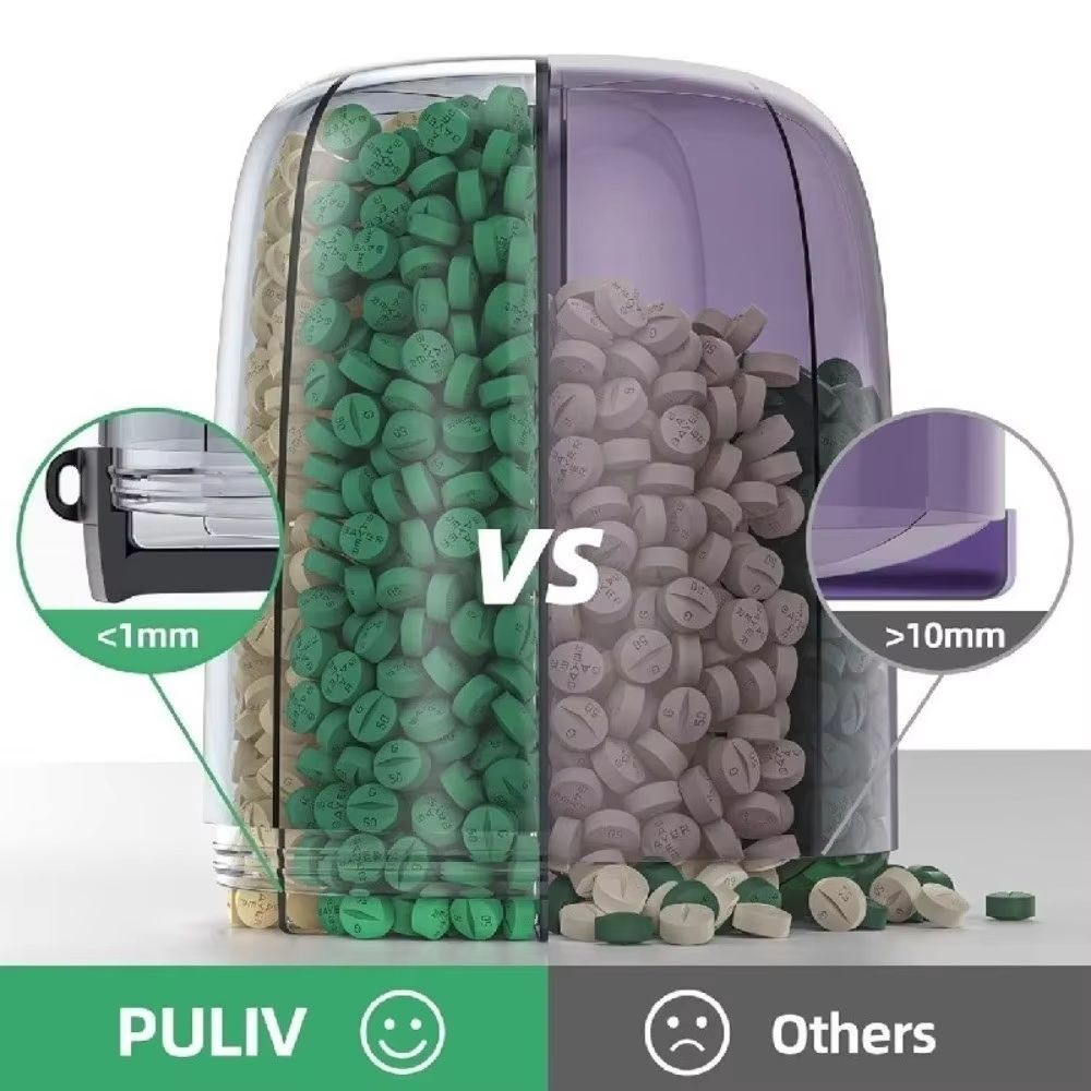 6Compartment Pill Organizer With Wide Opening BPAFree AntiMix Pill Dispenser For Vitamins And Daily 4