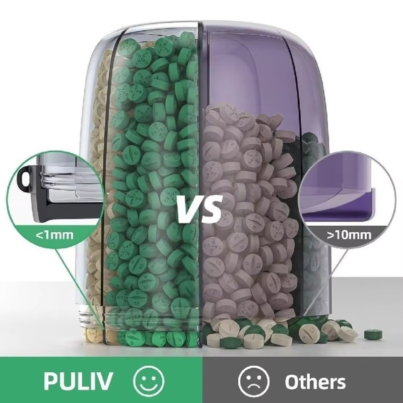 6Compartment Pill Organizer With Wide Opening BPAFree AntiMix Pill Dispenser For Vitamins And Daily 4