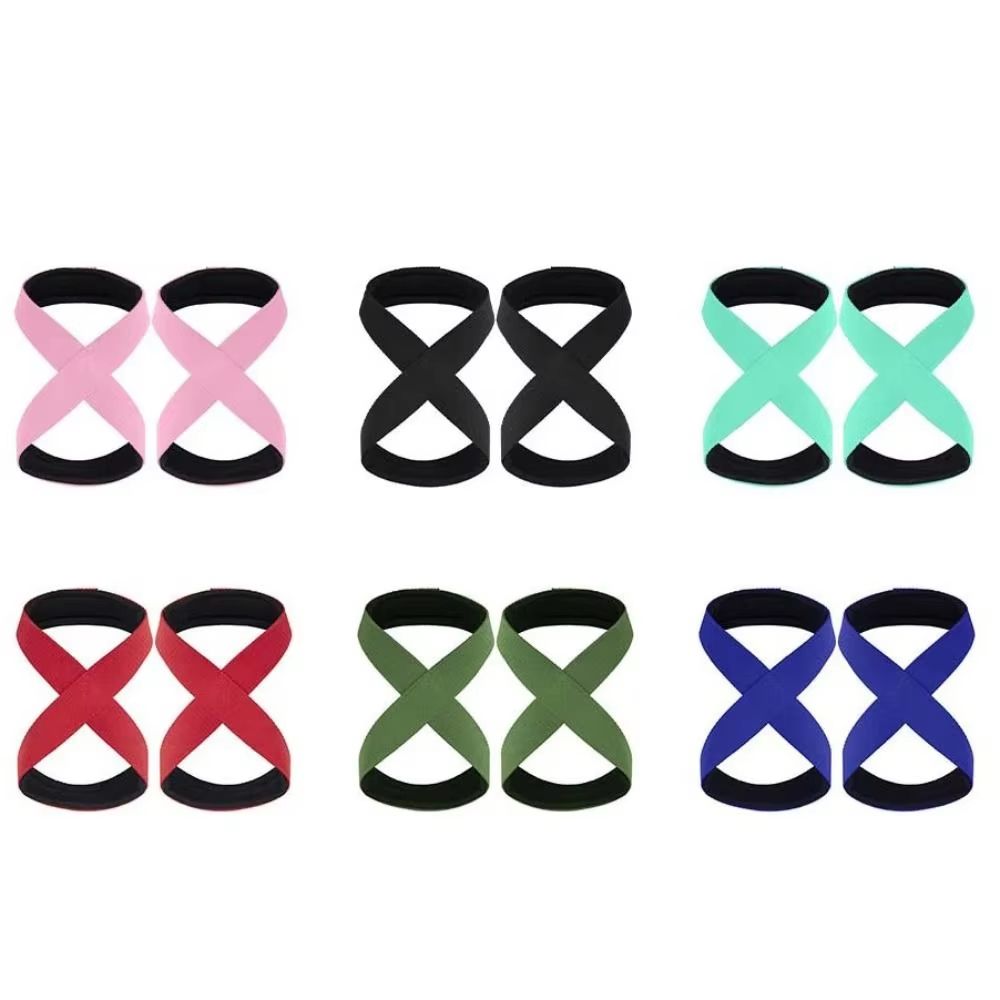 AntiSlip Weightlifting Wrist Straps Pair Adjustable Grip Support Wraps For Deadlifts Pull Days And 1