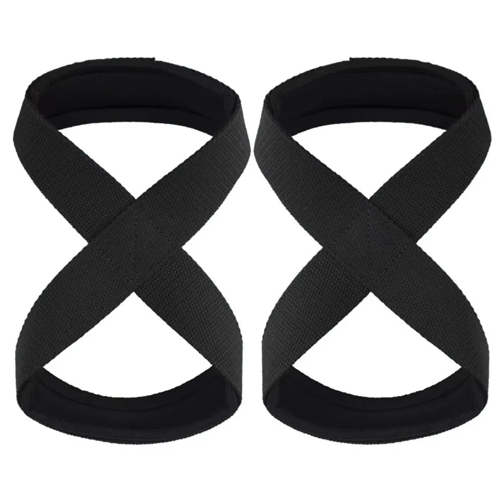 AntiSlip Weightlifting Wrist Straps Pair Adjustable Grip Support Wraps For Deadlifts Pull Days And 6