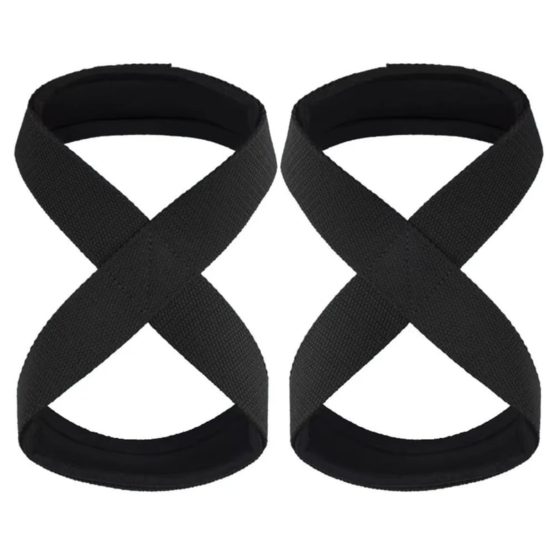 AntiSlip Weightlifting Wrist Straps Pair Adjustable Grip Support Wraps For Deadlifts Pull Days And 6