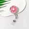 FloraClip Transparent Floral Retractable Badge Reel For ID Cards And Badges 2