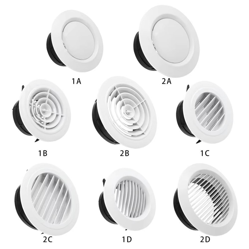 AirFlowPro 4in 6in Round Ventilation Grille Covers For Ducting Systems 4
