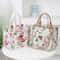 ThermaFlora Large Floral Print Insulated Lunch Bag With Portable Ice Pack 4