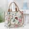 ThermaFlora Large Floral Print Insulated Lunch Bag With Portable Ice Pack 5