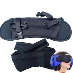 3d contoured travel sleep mask with zero eye pressure and total blackout
