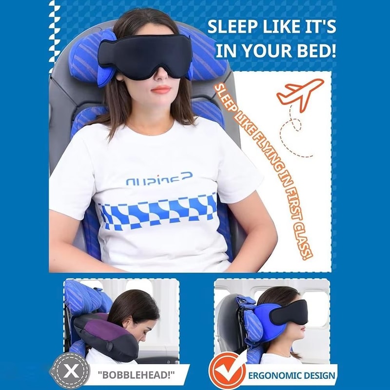 3D Contoured Travel Sleep Mask With Zero Eye Pressure And Total Blackout 1