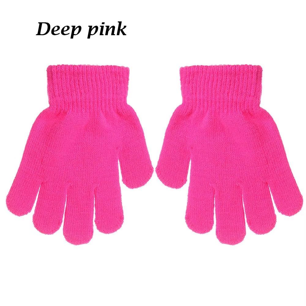 Stretchy Knitted Childrens Winter Warm FullFinger Gloves 15
